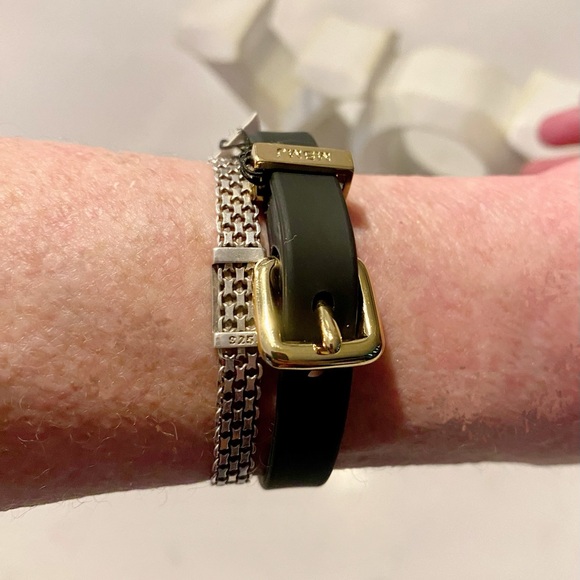 MARC JACOBS Black Rubber Bracelet with Gold Buckle | NWT | MSRP $78 - Picture 5 of 7